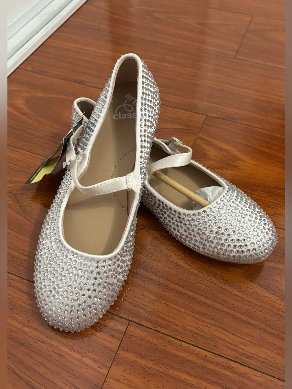 art class Silver Rhinestone Mary Jane Dress Shoes